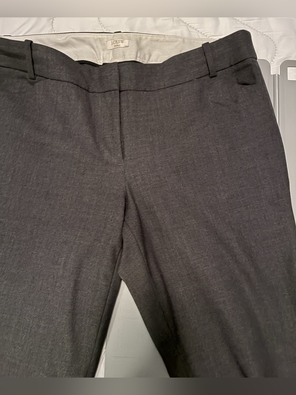 J. Crew Factory Stretch Slim Wool-blend Dress Pants Cropped/Ankle Length